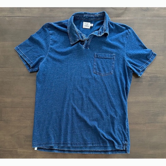 Flint and Tinder Other - Flint and Tinder, Men's Washed Indigo Polo, Medium